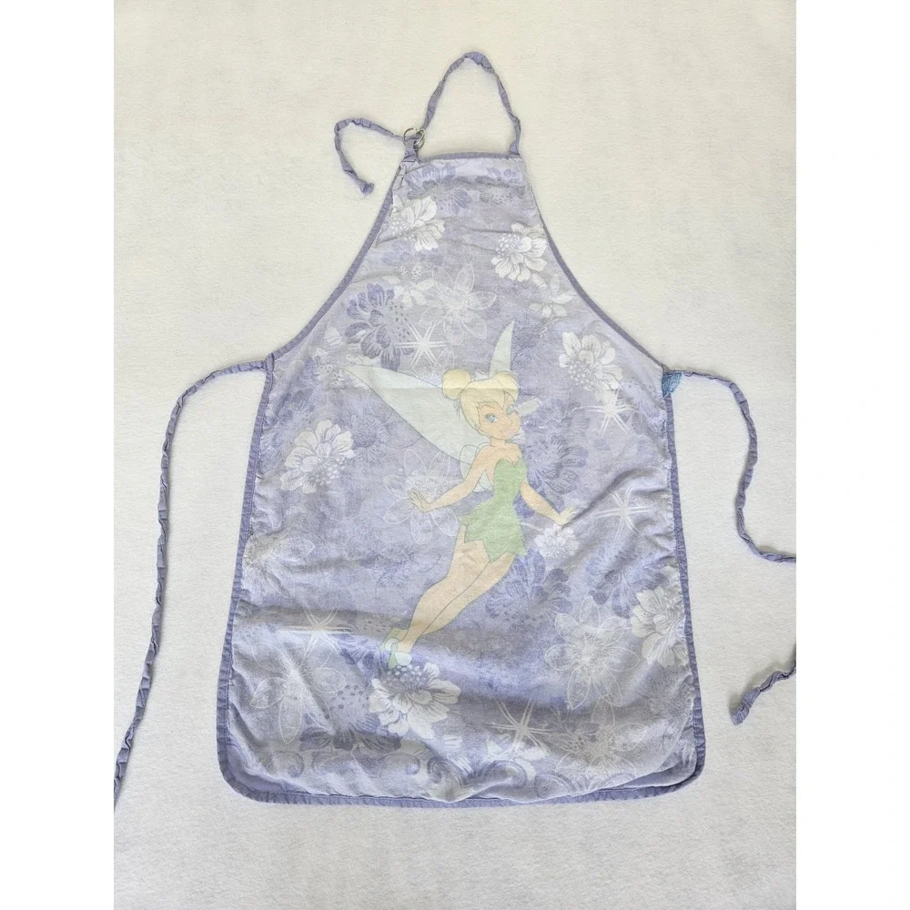Vintage Disney Tinkerbell Cooking Apron Purple Tinker Bell Tink Baking